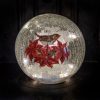 Flash Sale ⌛ Festive Poinsettia And Robin LED Lit Crackle Ball ✨ -Konstsmide Shop 105731 PoinsettaCrackleBall