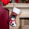 Hot Sale 🌟 Festive Snowman Luxury 🎅 Christmas Stocking With Plaid Design 😍