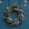 Budget ❤️ Premier 50cm Frozen Pinecone Luxury ???? Christmas Wreath ???? -Konstsmide Shop 106000Wreathinsitu 2 Copy