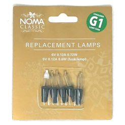 Deals ???? Noma 6V Clear Replacement ???? Christmas Tree Bulbs Lamps G1 Code 0.72W (Pack Of 5) ????