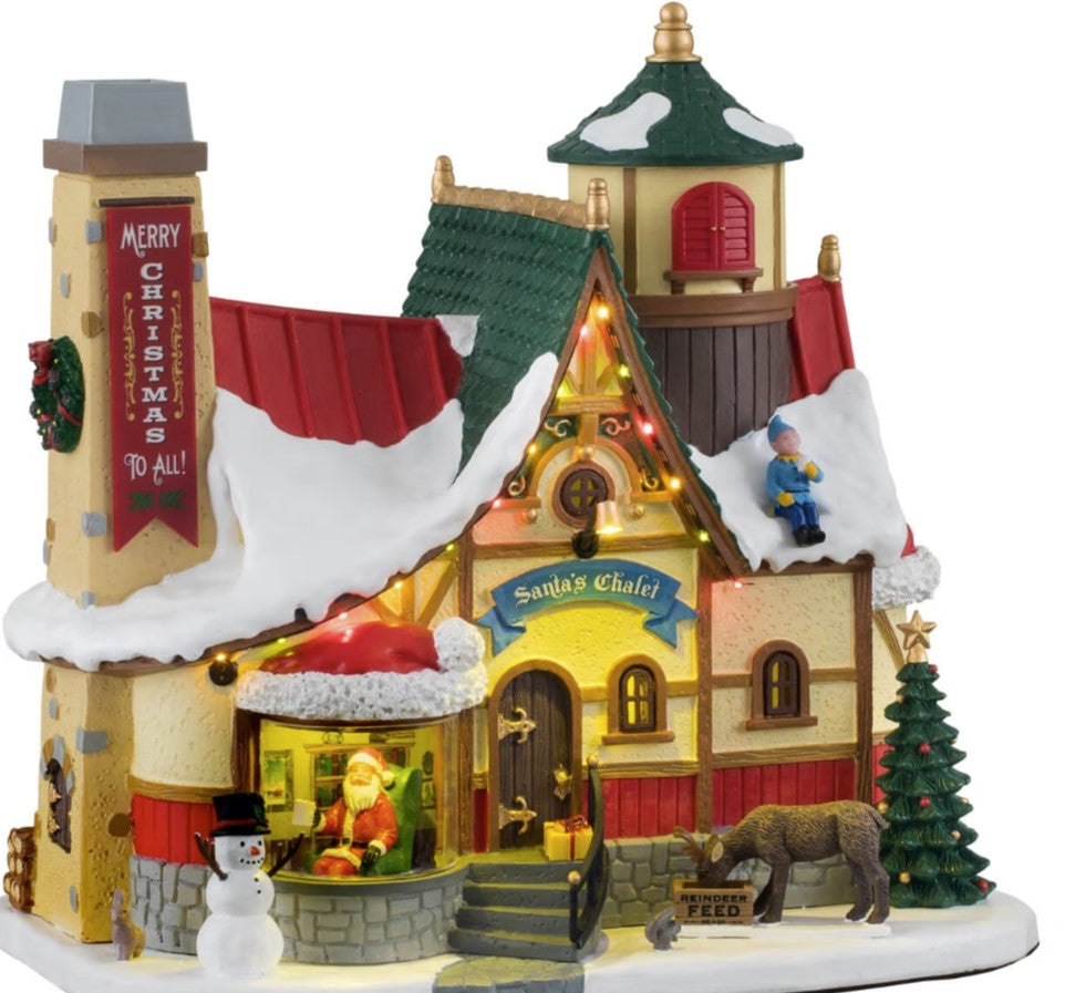 Lemax Santa’s Christmas Chalet Scene Best Sale ???? Lemax Santa’s ???? Christmas Chalet Scene ???? -Konstsmide Shop 15742 UK