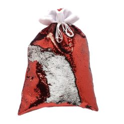 Coupon ???? Festive Luxury Red And Silver Double Sided Sequin ???? Christmas Sack ✨