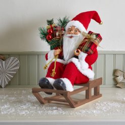 Best Pirce ???? Three Kings 35cm Traditional Plush Sledding Santa Display ????