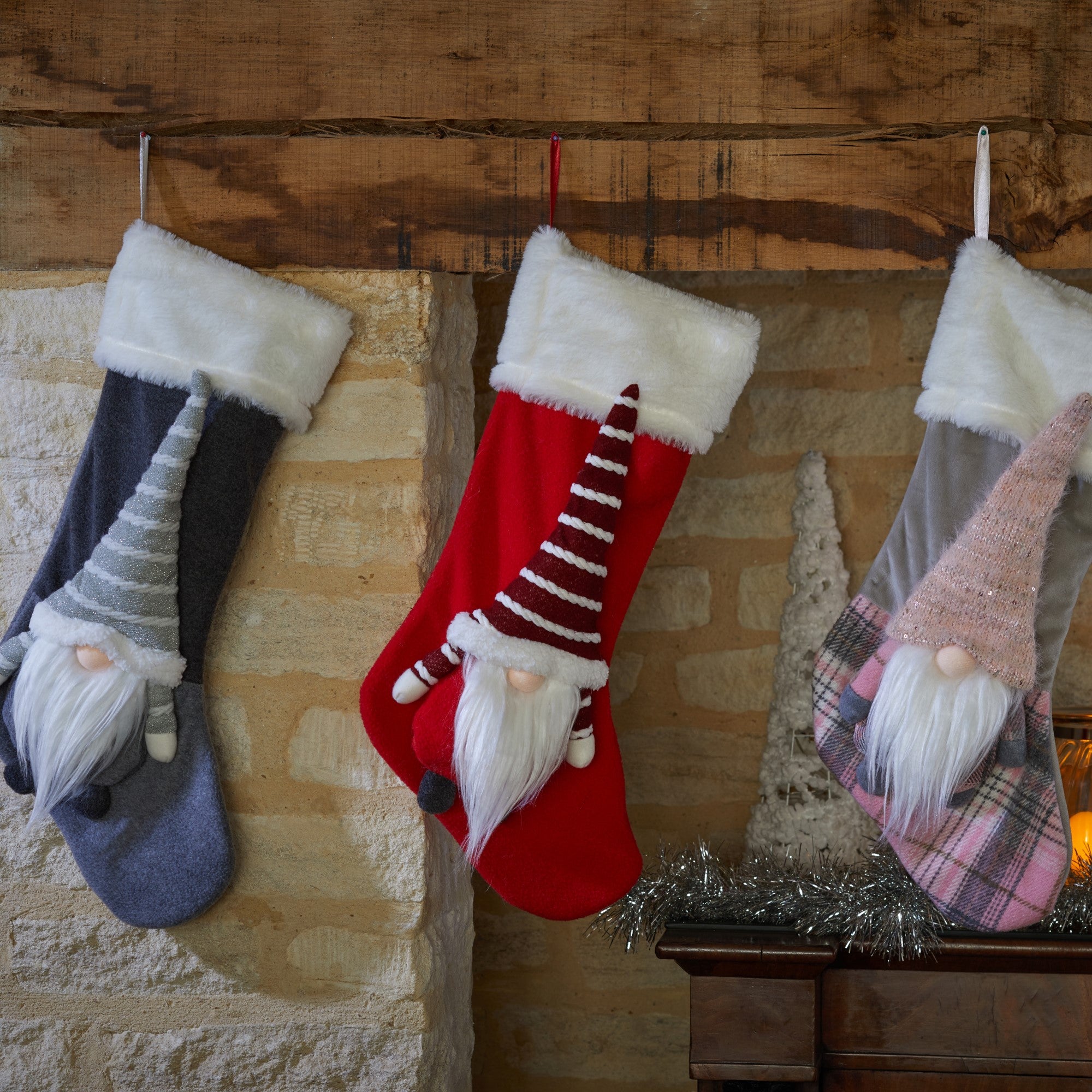 Luxury Festive Gonkert Stocking in Grey Best reviews of β Three Kings Luxury Festive Gonkert Stocking In Grey ???? -Konstsmide Shop 253111025311112531201 GonkerStockingPinkPlaid Red Grey Insitu 900155
