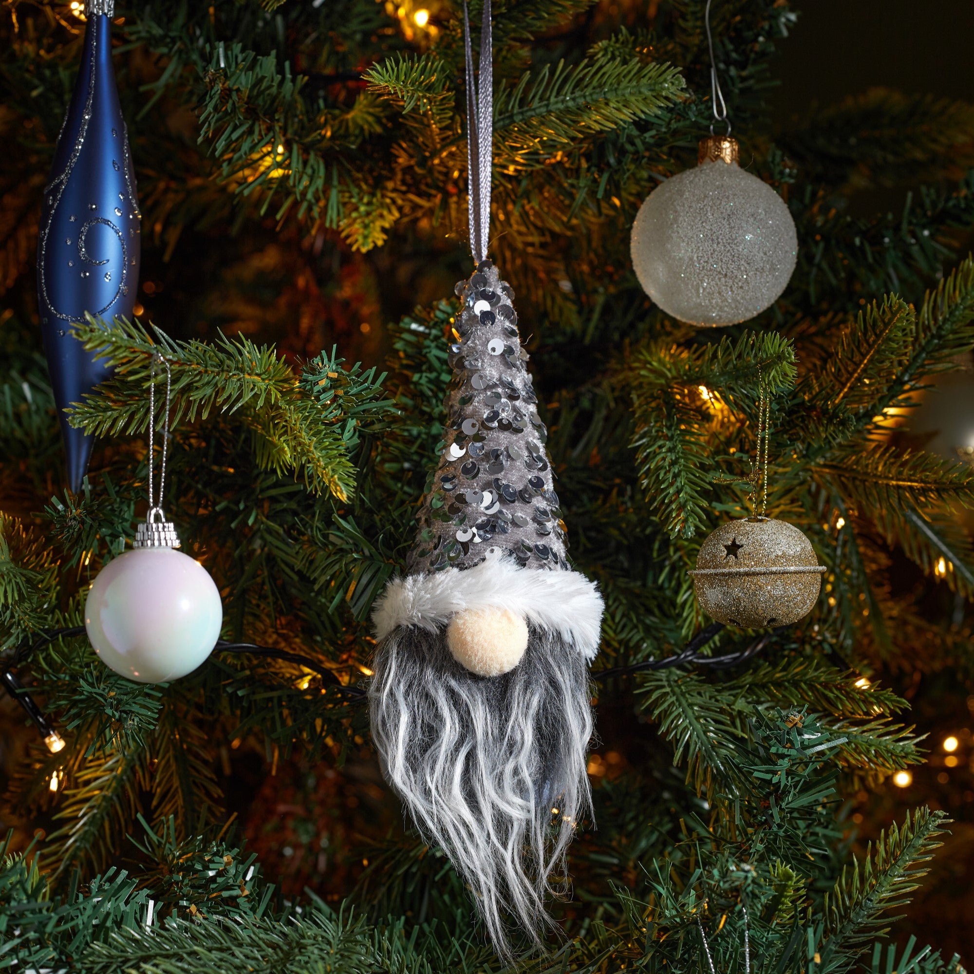 Novelty Hanging Gonkert Tree Decoration Best Pirce ???? Three Kings Novelty Hanging Gonkert Tree Decoration ???? -Konstsmide Shop 2531223 Hangin Gonklets Grey Insitu 900156