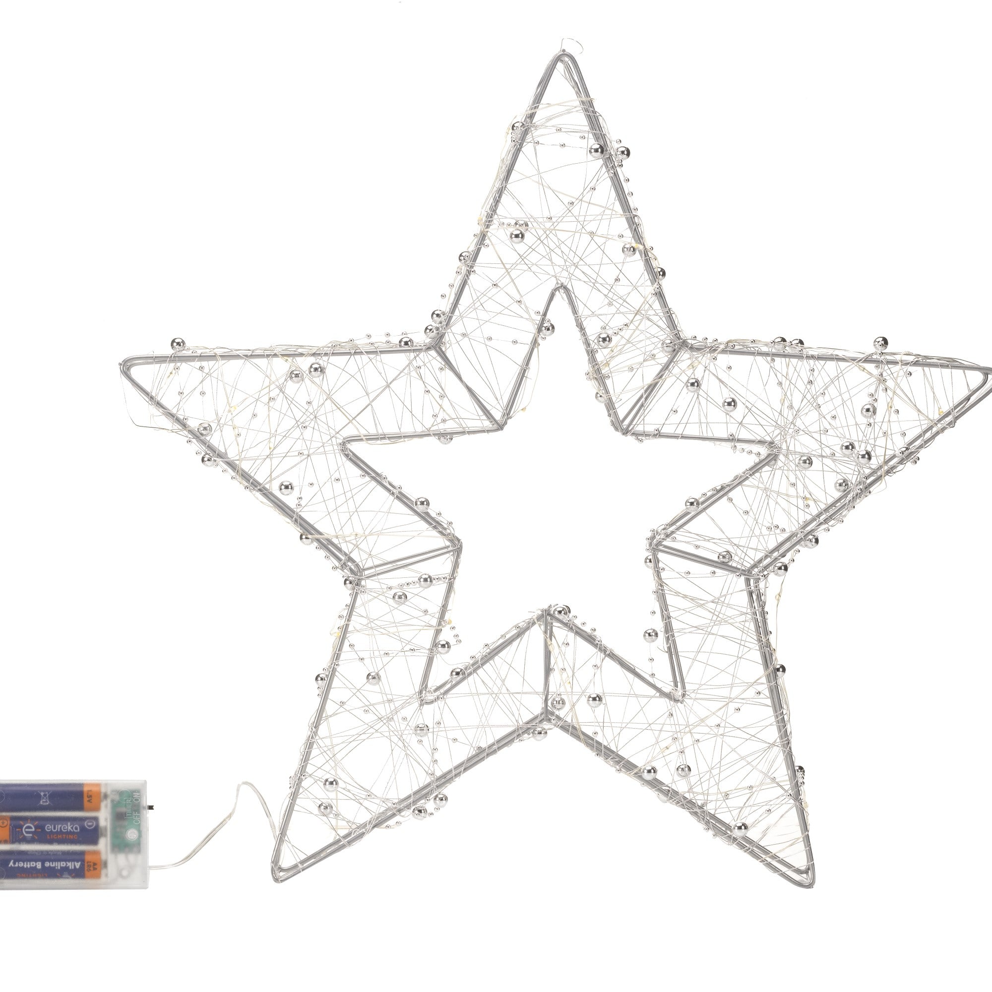 Silver Wire Star with 40 Warm White LEDs Best Sale ???? Three Kings Silver Wire Star With 40 Warm White LEDs ???? -Konstsmide Shop 2532021 WonderStar Cutout 900167