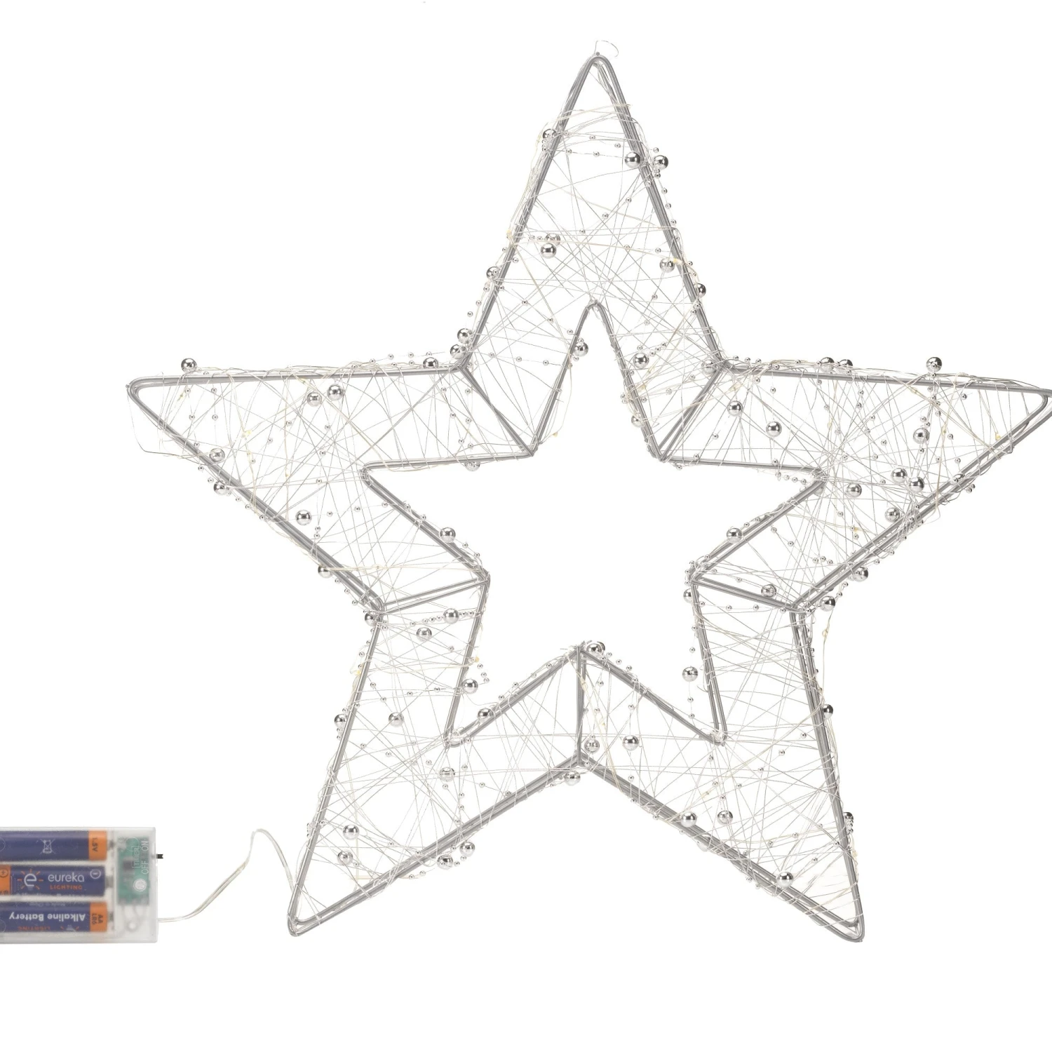 Best Sale ๐ Three Kings Silver Wire Star With 40 Warm White LEDs ๐ฅ 4 Best Sale ๐ Three Kings Silver Wire Star With 40 Warm White LEDs ๐ฅ - Image 2