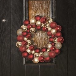 Brand new 🔔 Three Kings 40cm Festive Bauble-Esque Wreath In Ruby 🧨