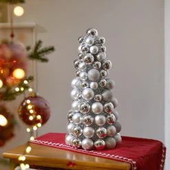 Cheap 🌟 Three Kings 40cm Festive Bauble-Esque Tree In Silver 😀