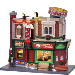 New ???? Lemax Top Pizza Animated ???? Christmas Scene ????