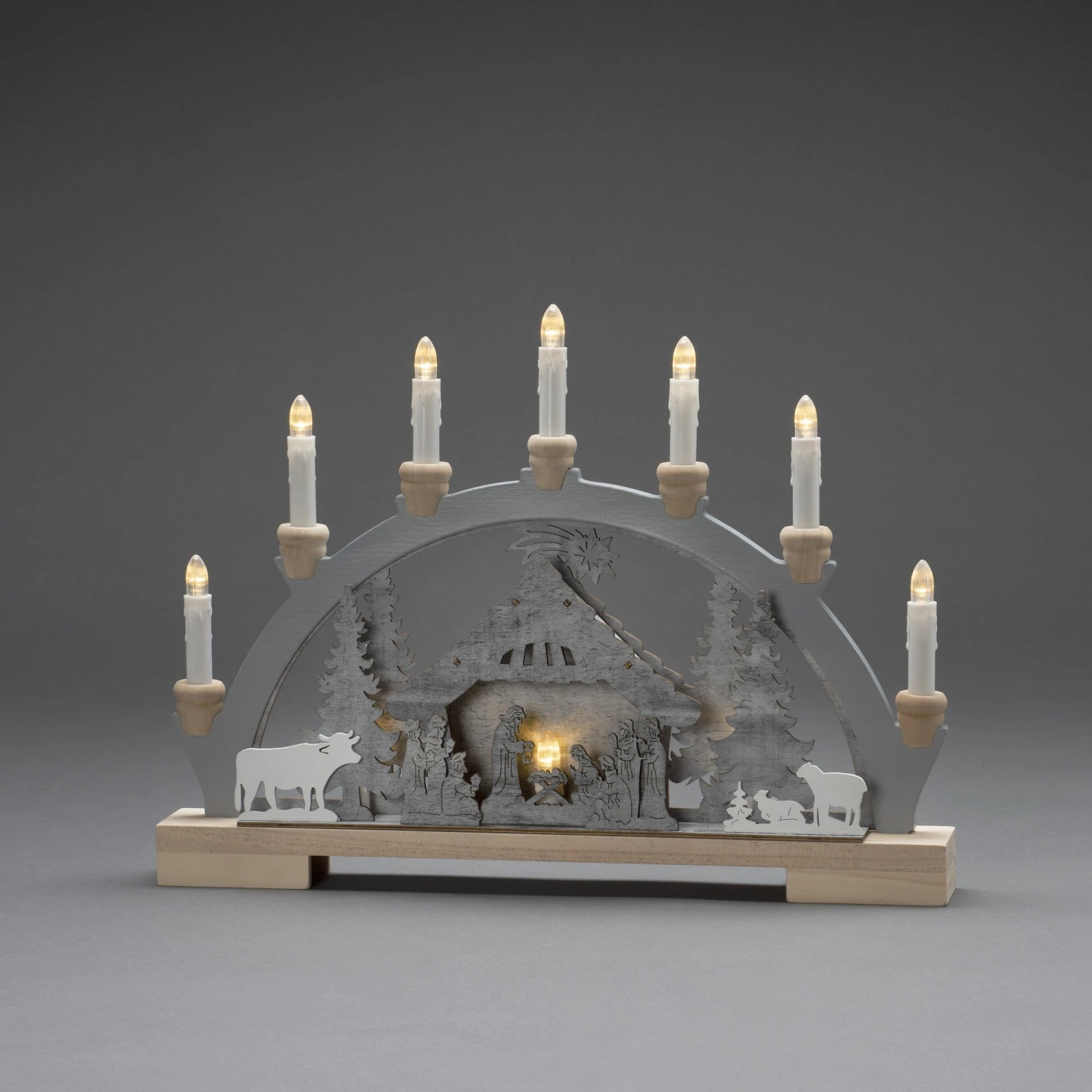 Cheap 💯 Konstsmide 🎁 Christmas Nativity Wooden Silhouette Candle Bridge 💯 4 Cheap 💯 Konstsmide 🎁 Christmas Nativity Wooden Silhouette Candle Bridge 💯 - Image 2