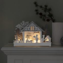 Outlet ???? Konstsmide Wooden LED Lit ???? Christmas Bakers Scene ????