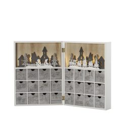 Budget ✔️ Konstsmide ❄ Christmas Scene Silhouette Wooden Advent Calendar With Warm White Lights ???? -Konstsmide Shop 3283 210.I.1.0