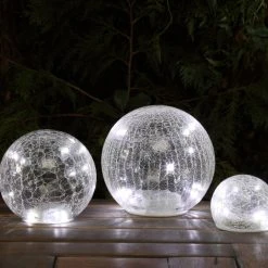 New ๐ฅฐ Noma Set Of 3 Pre Lit Glass Crackle Ball ~ Warm White & Ice White Switchable LEDs ๐ฅ 8 New ๐ฅฐ Noma Set Of 3 Pre Lit Glass Crackle Ball ~ Warm White & Ice White Switchable LEDs ๐ฅ -Konstsmide Shop 3721017 1 900717