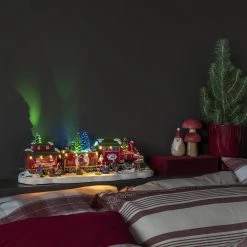 Discount ๐ Konstsmide ๐ Christmas Train & Carriages Lit Village Scene โ