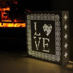 Promo ⭐ Gardman Pre Lit Parisian Love Wall Art With Memory Timer ????