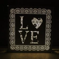Promo ⭐ Gardman Pre Lit Parisian Love Wall Art With Memory Timer 😀 -Konstsmide Shop 47167 3