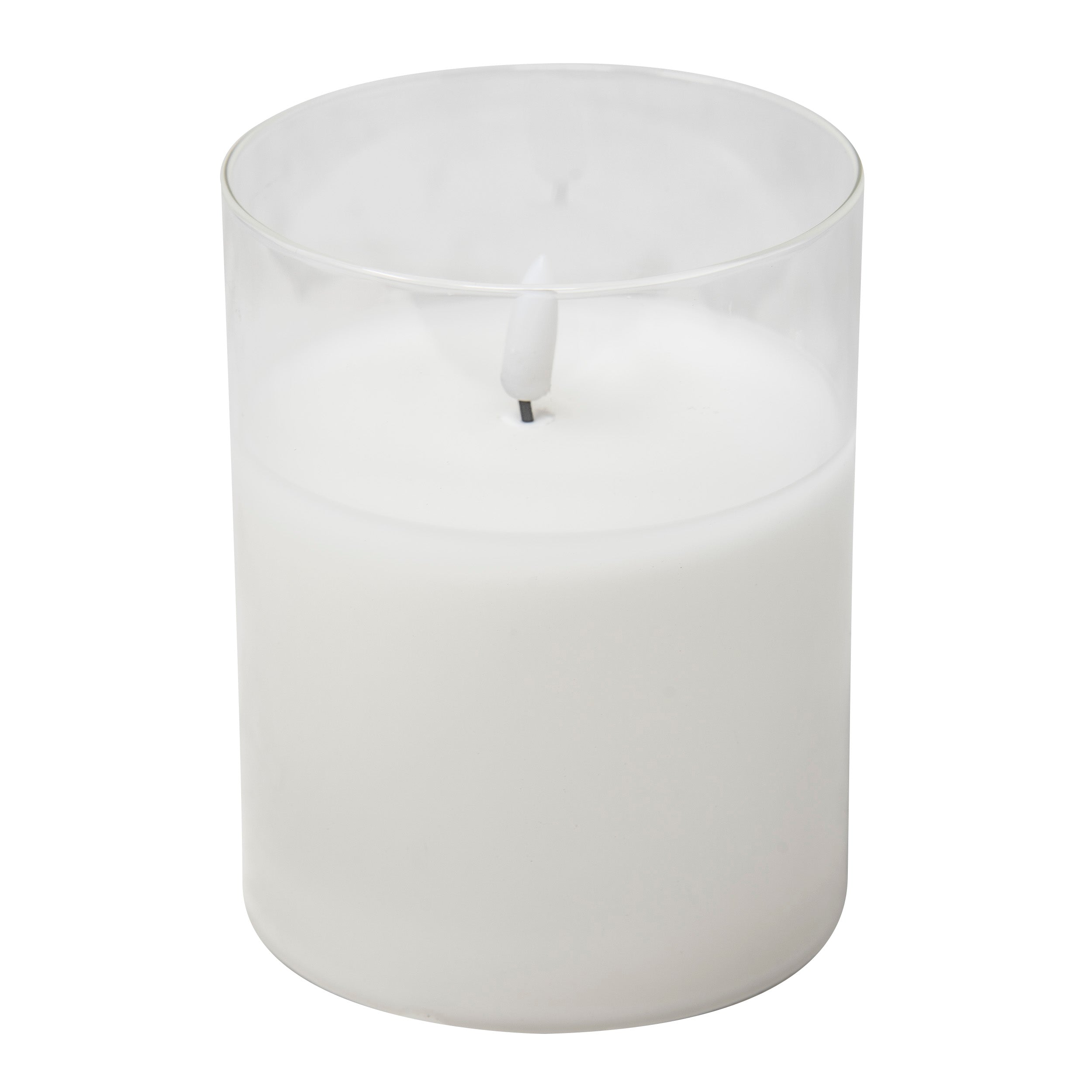 Small Real Wax Candle in Glass Jar Battery Powered LED Realistic Flame Effect Brand new ???? Kaemingk Small Real Wax Candle In Glass Jar Battery Powered LED Realistic Flame Effect β -Konstsmide Shop 485354 120903 1