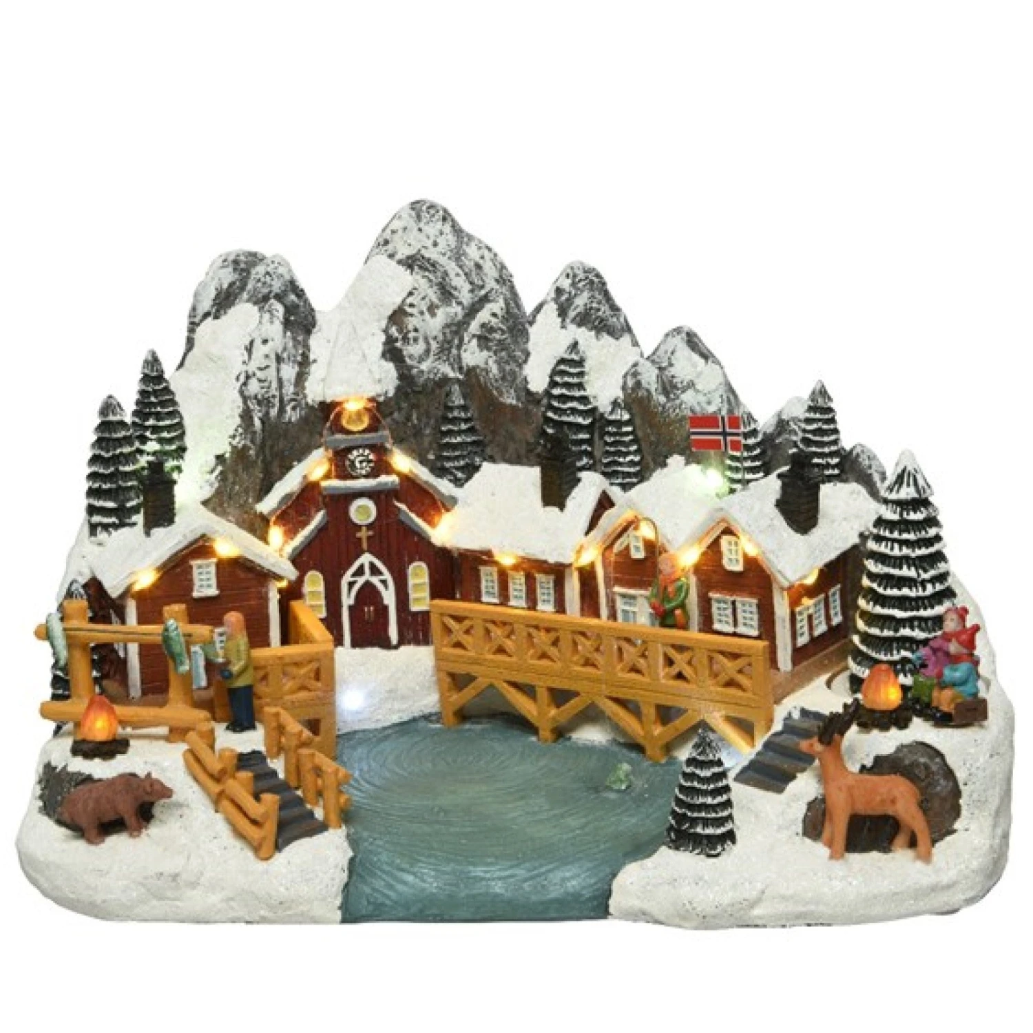 New ๐ Kaemingk Animated Norwegian City ๐ Christmas Scene Lit With LED's ๐ 3 New ๐ Kaemingk Animated Norwegian City ๐ Christmas Scene Lit With LED's ๐