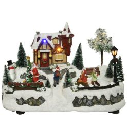 Wholesale ???? Kaemingk Animated Winter ???? Christmas Village Scene With Sleighing Children ❤️