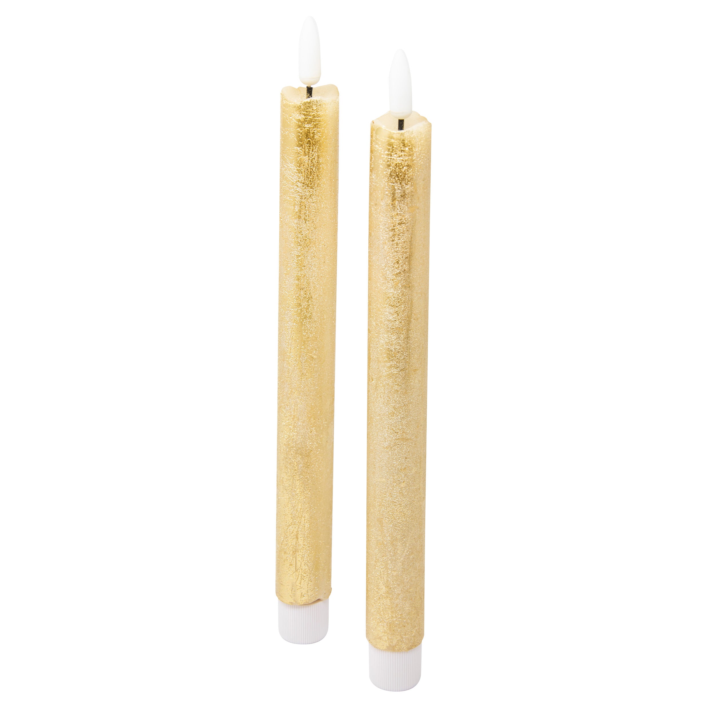 Twin Pack of Gold Dinner Candles with LED Wicks Best deal ???? Kaemingk Twin Pack Of Gold Dinner Candles With LED Wicks ???? -Konstsmide Shop 485883 278101 1
