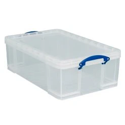 Outlet 🥰 UK 🎄 Christmas World 50 Litre Clear Storage Box With Lid ✔️