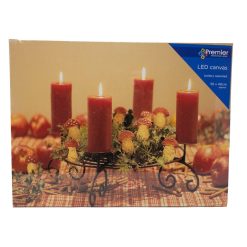 Best reviews of ???? Premier ❄ Christmas Candle Centrepiece Canvas With LED Lights ????