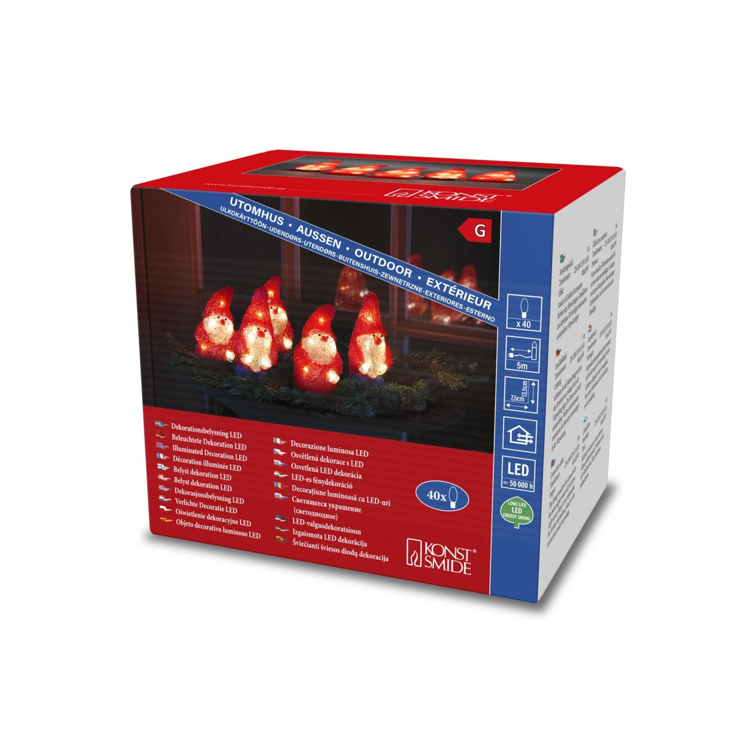 Coupon ๐ Konstsmide Set Of 5 LED Lit ๐ Christmas Santa Gonks ๐ 4 Coupon ๐ Konstsmide Set Of 5 LED Lit ๐ Christmas Santa Gonks ๐ - Image 2