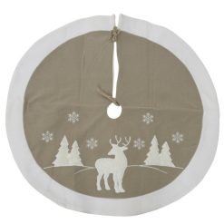 Cheap ???? Kaemingk 90cm White And Gold ???? Christmas Luxury Tree ???? Skirt With Reindeer Design ????