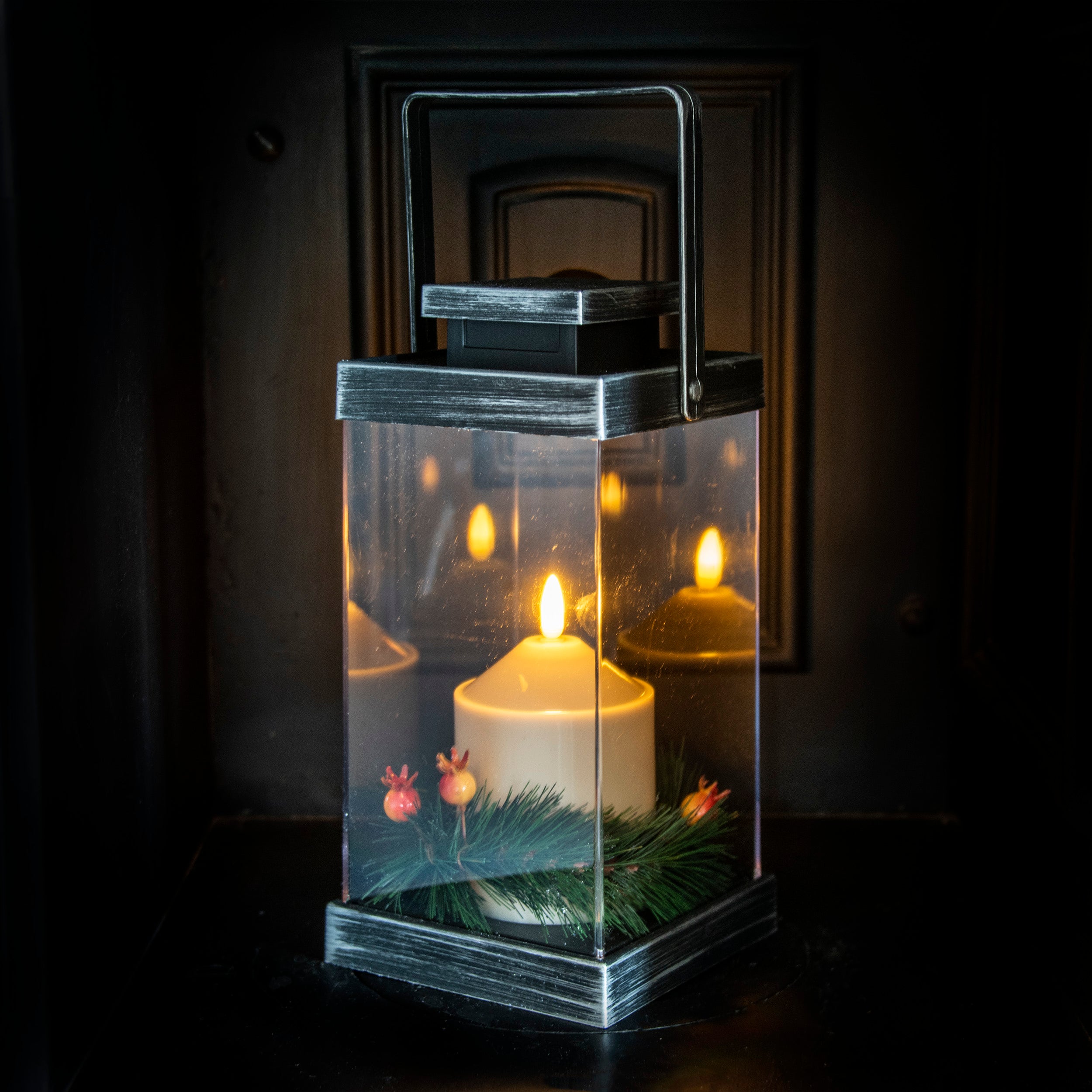 Gold Christmas Lantern with Flickerbright LED Candle Cheap ???? Premier Gold ???? Christmas Lantern With Flickerbright LED Candle ???? -Konstsmide Shop 658054 SilverCandleLantern