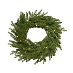 Coupon 🛒 Kaemingk 50cm Pre Lit Allison Pine Wreath With 40 Warm White LEDs ⭐