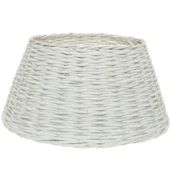 Best Sale 🧨 Kaemingk 70cm White Wash Natural Wicker 🎄 Christmas Tree 👗 Skirt Ring 👍
