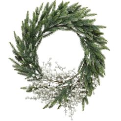 Budget ???? Kaemingk 60cm Luxury Wreath With Frosted White Berry Decorations ???? -Konstsmide Shop 687096 Copy