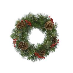 Deals ???? Everlands 50cm Snowy ???? Christmas Wreath With Berries And Pinecones ✔️ -Konstsmide Shop 689164