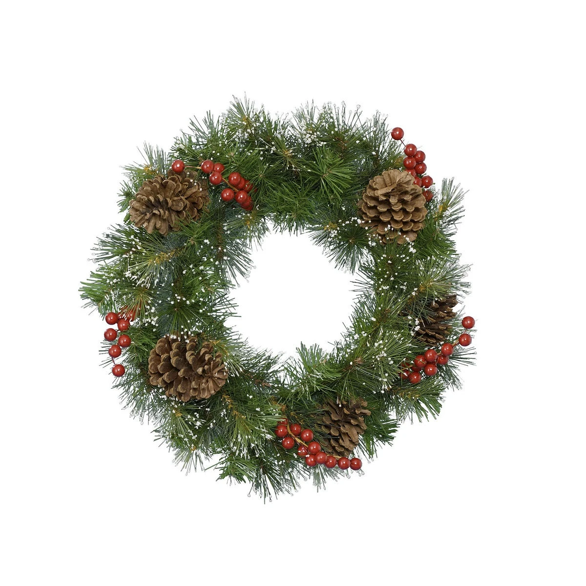 Deals 💯 Everlands 50cm Snowy 🎁 Christmas Wreath With Berries And Pinecones ✔️ 5 Deals 💯 Everlands 50cm Snowy 🎁 Christmas Wreath With Berries And Pinecones ✔️ - Image 3