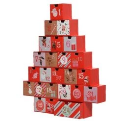 Buy 🎉 Kaemingk Santa And 🍬 Candy Cane Patchwork 🎄 Christmas Advent Calendar ✔️