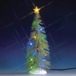 Budget 🔔 Lemax Chasing Multi Coloured Spruce Tree With Star 🥰