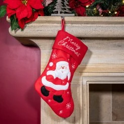New โค๏ธ Kaemingk Merry ๐ Christmas Character Stocking Santa Design โญ