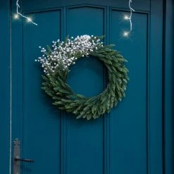 Budget ๐ Kaemingk 60cm Luxury Wreath With Frosted White Berry Decorations ๐ฏ