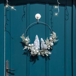 Outlet ✨ Kaemingk 40cm Micro LED Wreath With White And Silver Decorations ????