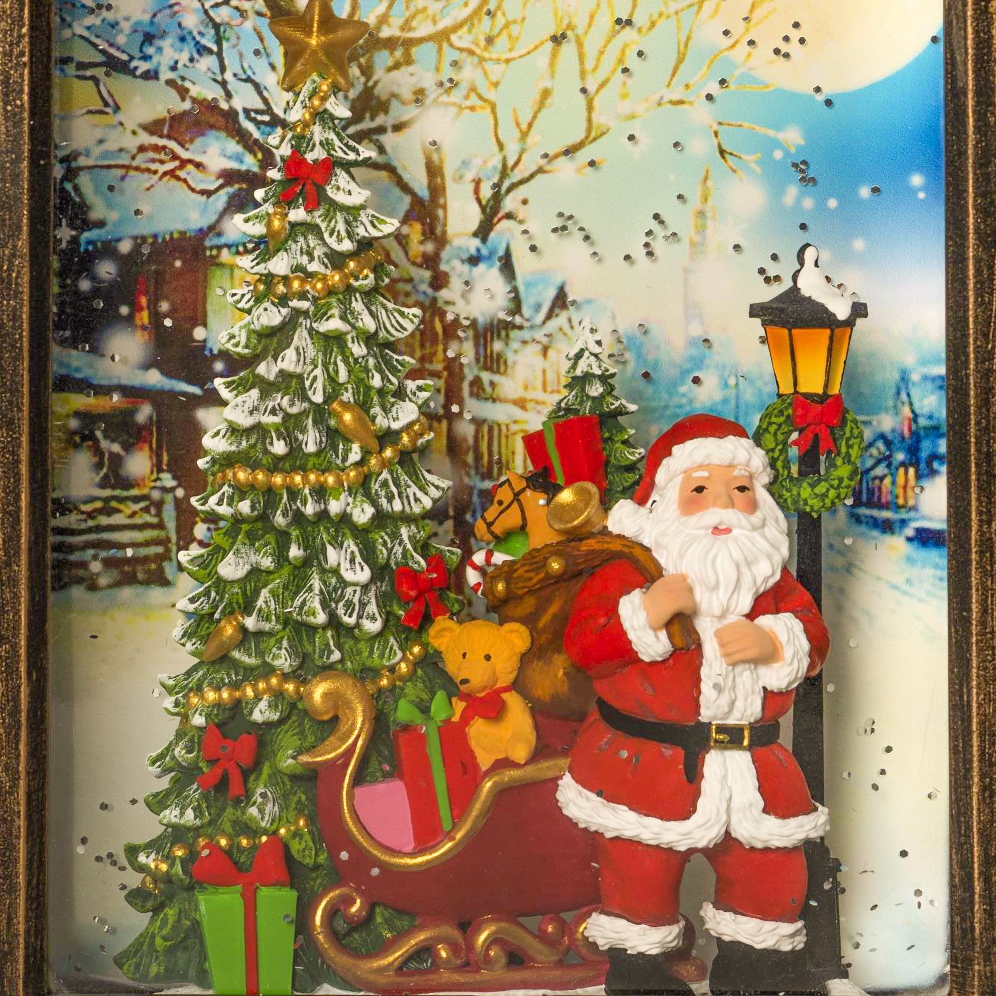 Santa & Christmas Tree Magical Bronzed Water Lantern with Lights Brand new ???? Konstsmide Santa & ❄ Christmas Tree Magical Bronzed Water Lantern With Lights ✔️ -Konstsmide Shop 900546 1