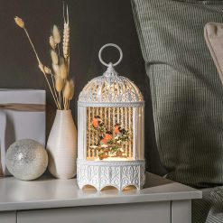 Coupon ???? Konstsmide Bullfinches In Tree Magical White ???? Christmas Water Spinner ????