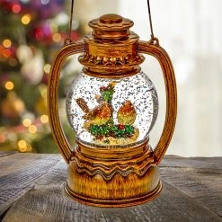 Best Pirce ✨ Premier Robins On A Branch Magic 🎄 Christmas Water Spinner 😀