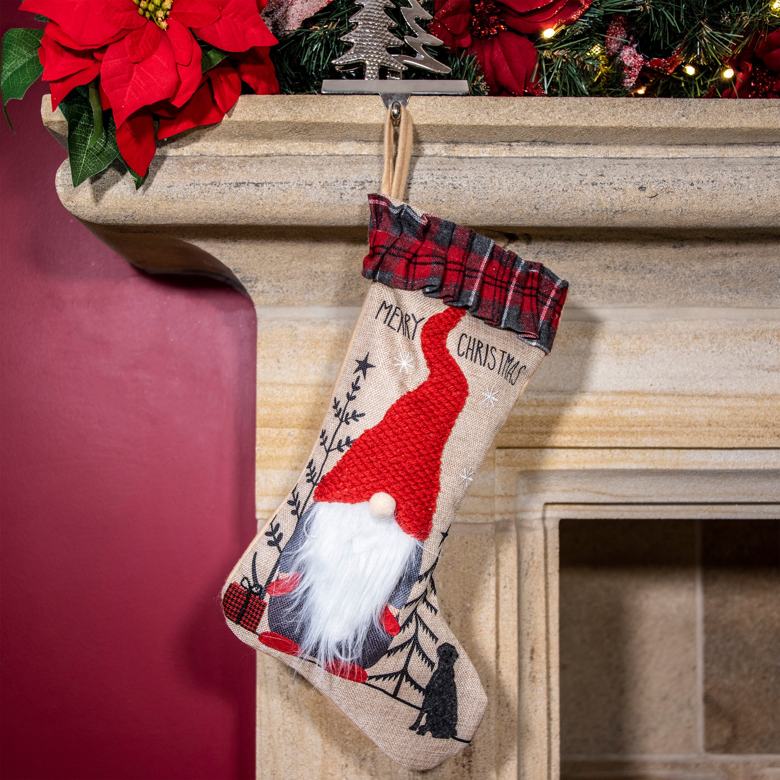 New ???? Premier Merry ???? Christmas Hessian Santa Gonk Stocking ???? 3 New ???? Premier Merry ???? Christmas Hessian Santa Gonk Stocking ????