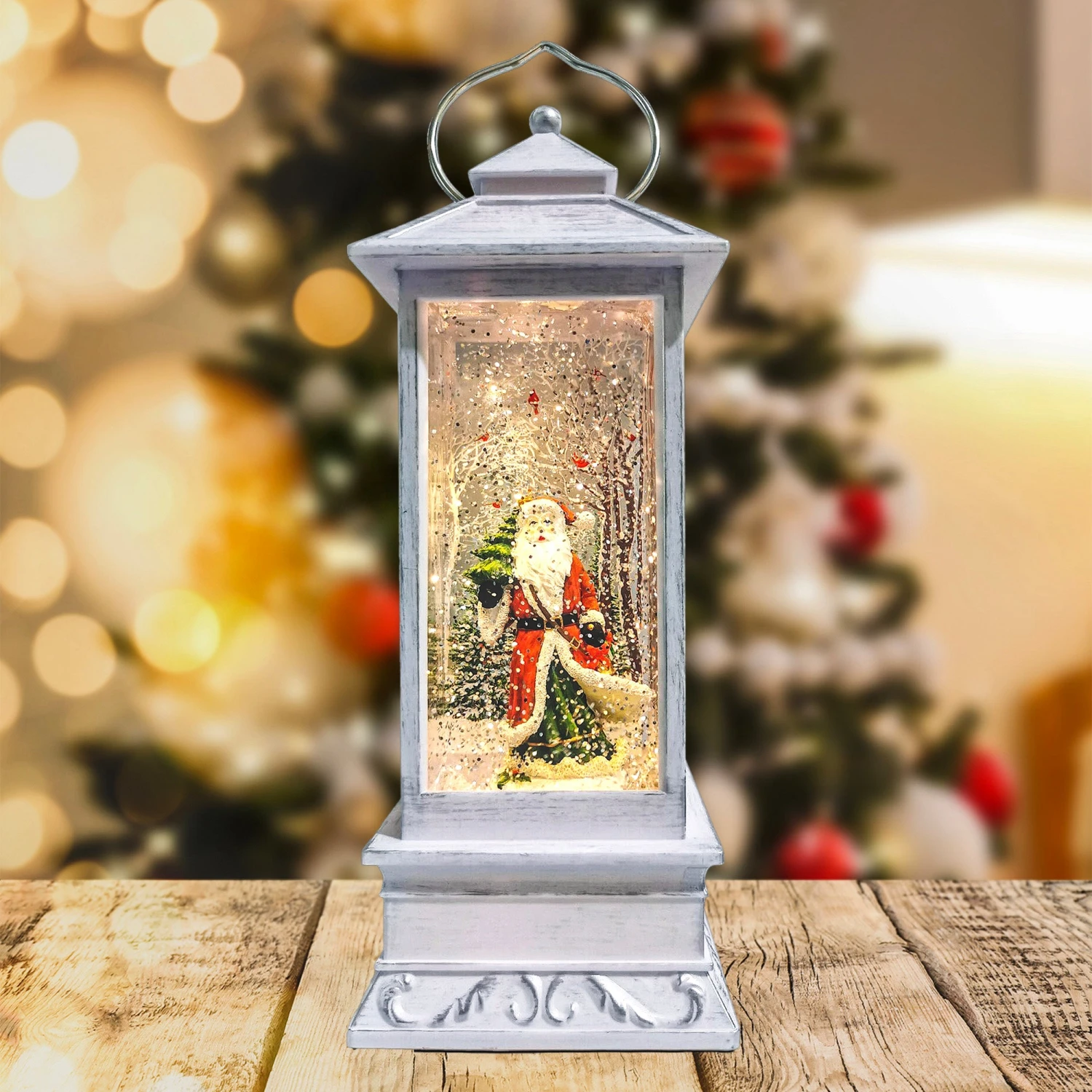 Cheap 🎁 Snowtime Santa In Forest White Magical Water Spinner ✨ 3 Cheap 🎁 Snowtime Santa In Forest White Magical Water Spinner ✨