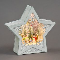 Best Pirce ❤️ Snowtime Snowman Family In Woods Magical Star Water Spinner ✔️