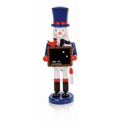 Budget 🤩 Premier Snowman Nutcracker With 🎅 Christmas Countdown Chalkboard Blue Hat 🎁