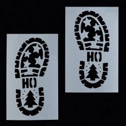 Best Sale ❤️ Premier Set Of 2 Santa Boot Print ???? Christmas Snow Spray Stencil ????