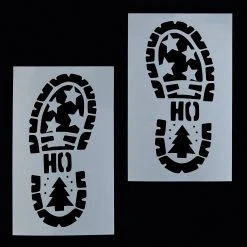 Best Sale ❤️ Premier Set Of 2 Santa Boot Print 🔔 Christmas Snow Spray Stencil 🔥