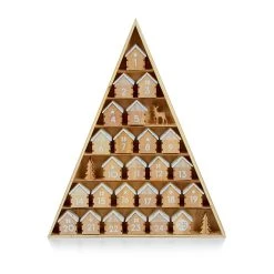 Budget ✨ Premier Snowy Alpine Wooden Advent Calendar 🎅 Christmas Tree 🔔